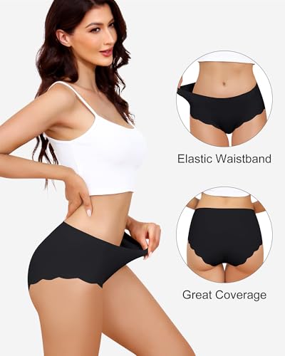 LEVAO Camel Proof Underwear for Women Seamless Underwear with Camel Concealer Toe No Show Yoga Bikini Workout Panties S-XXL