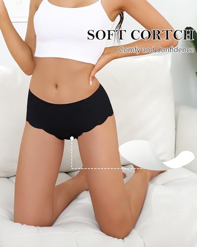 LEVAO Camel Proof Underwear for Women Seamless Underwear with Camel Concealer Toe No Show Yoga Bikini Workout Panties S-XXL
