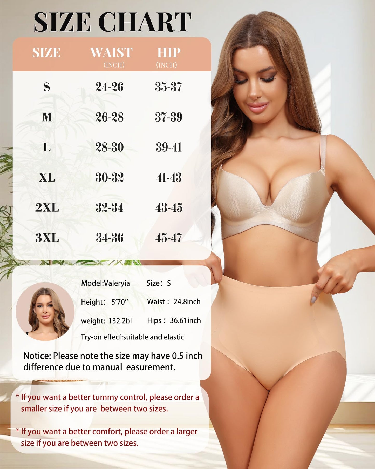 LEVAO Women Tummy Control Underwear, High Waisted Seamless Panties No Show Postpartum Briefs 4 Pack S-3XL