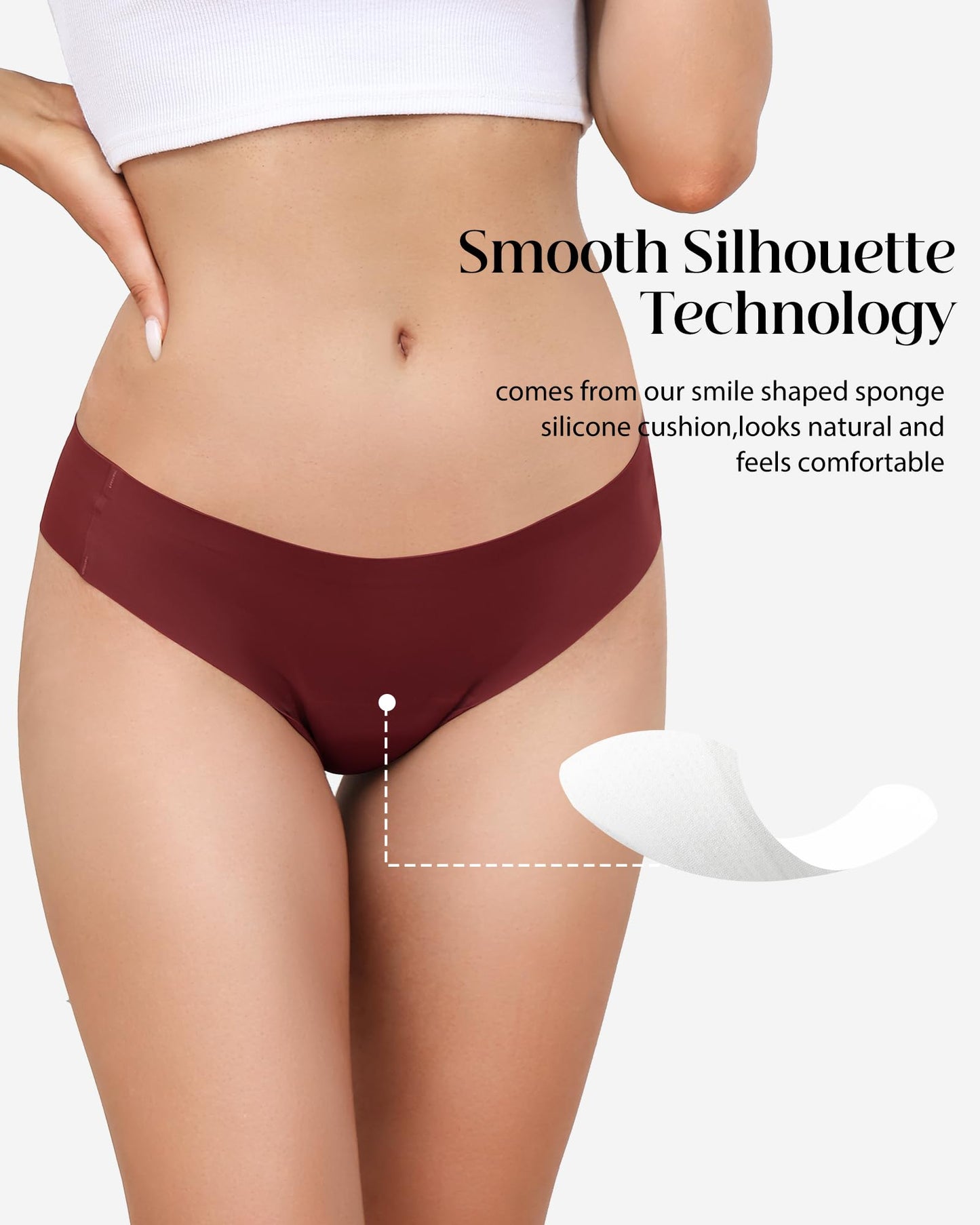 LEVAO Seamless Thongs for Women-Low Waist Invisible G-string No Show Thong Panty Liners Workout Panties S-XL