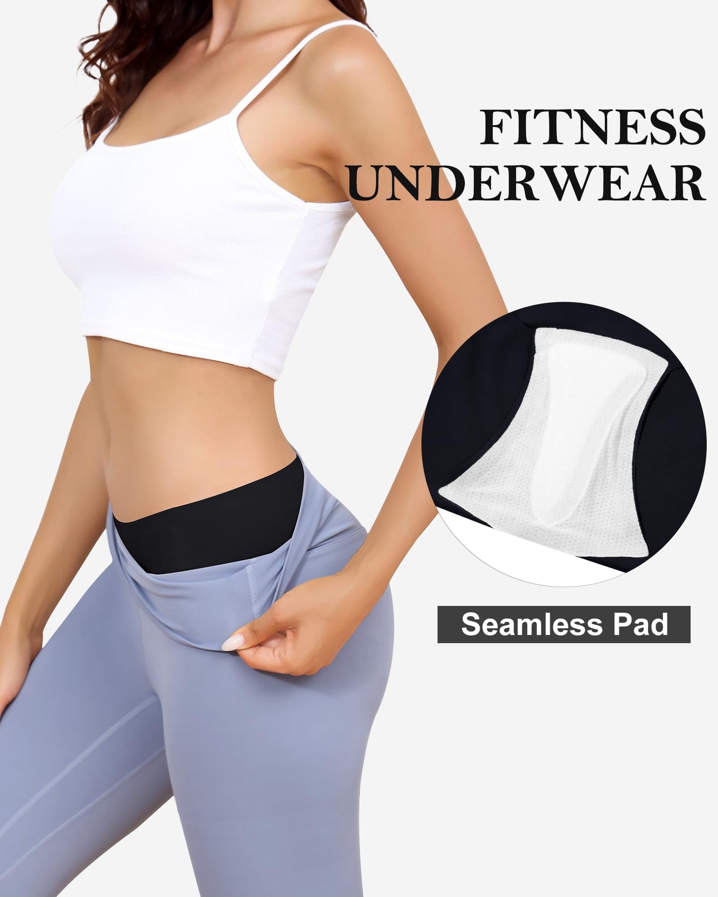 LEVAO Camel Proof Underwear for Women Seamless Underwear with Camel Concealer Toe No Show Yoga Bikini Workout Panties S-XXL