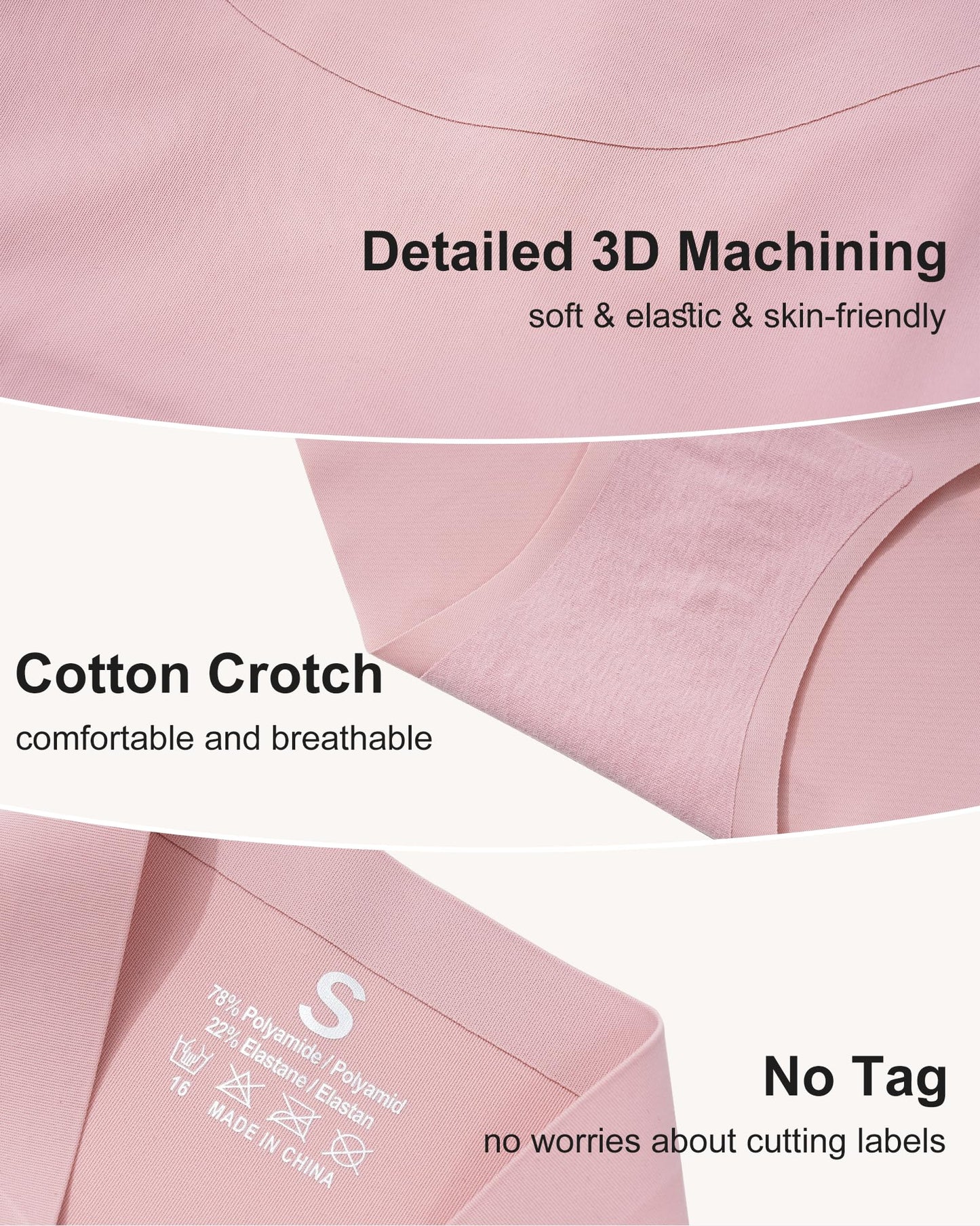LEVAO Womens High Waist Seamless Underwear Full Coverage Breifs No Show Ladies Panties 6 Pack S-XXL