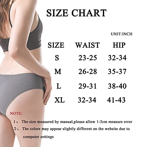 6 Pack Cotton Bikini Pantie Cheeky Underwear Half Back Coverage