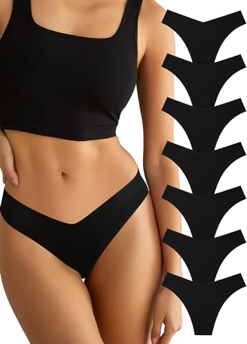 LEVAO Seamless Underwear Women Sexy Invisible No Show Cheeky Bikini Panties V-shaped