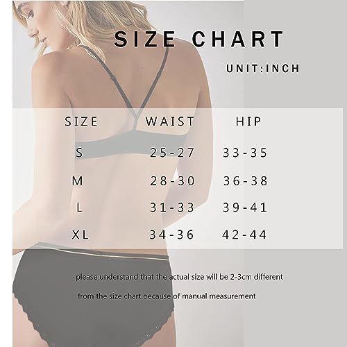 LEVAO Womens Underwear Sexy Lace Bikini Panties Silky Invisible Hipster