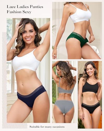 Cotton Underwear for Women Lace Soft Bikini Panties Sexy