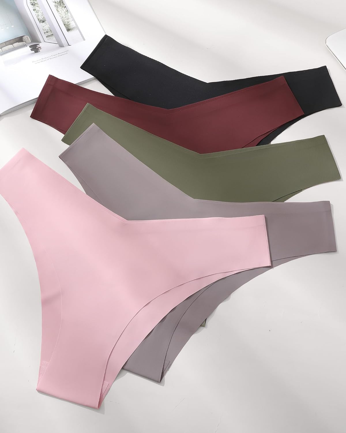 LEVAO Seamless Cheeky Underwear for Women Sexy No Show Panties