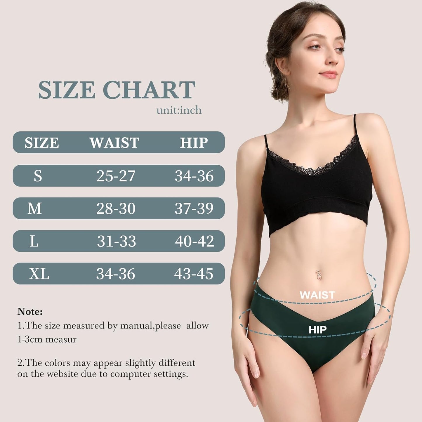 LEVAO Women Seamless Hipster Cheeky Bikini No Show Underwear Sexy Panties
