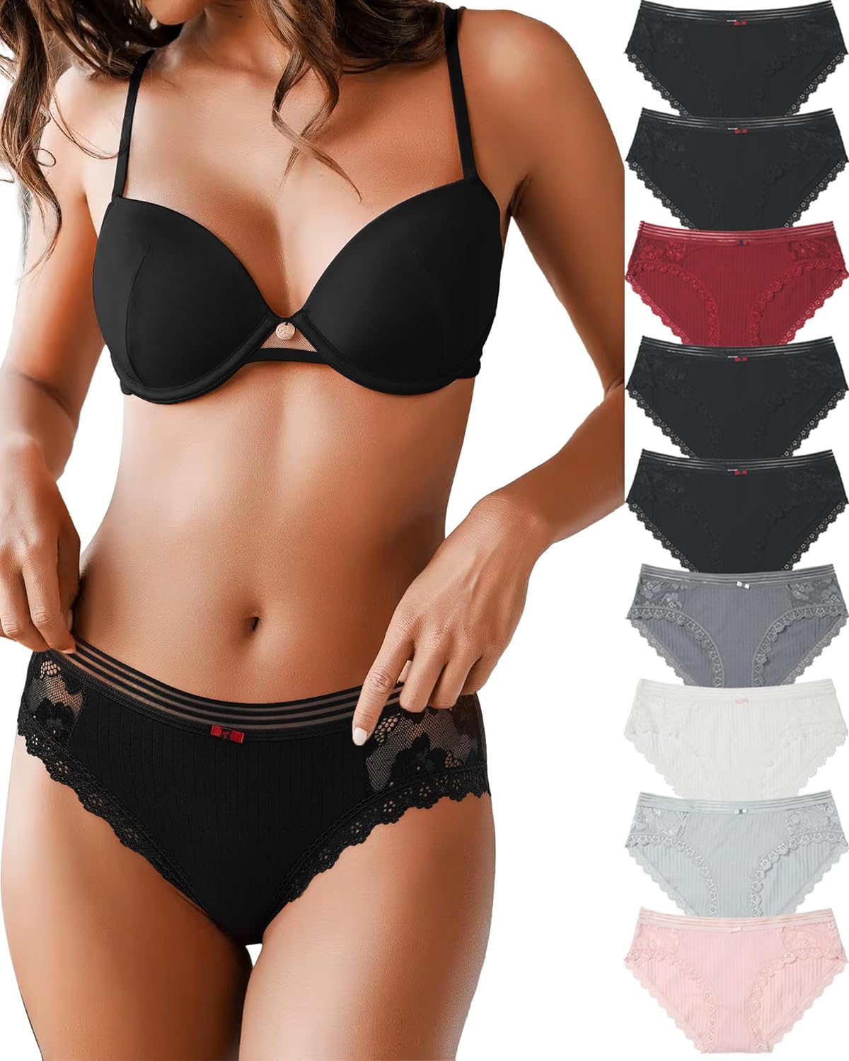 Cotton Underwear Women's Bikini Panties Breathable Hipster Stretch Full Briefs