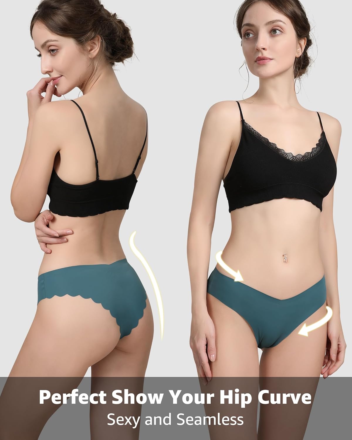 LEVAO Women Seamless Hipster Cheeky Bikini No Show Underwear Sexy Panties