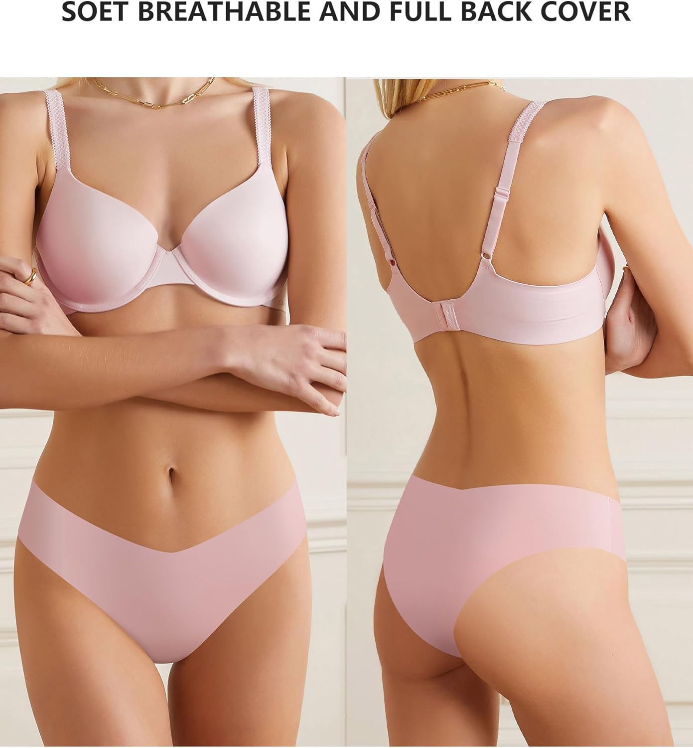 LEVAO Seamless Cheeky Underwear for Women Sexy No Show Panties