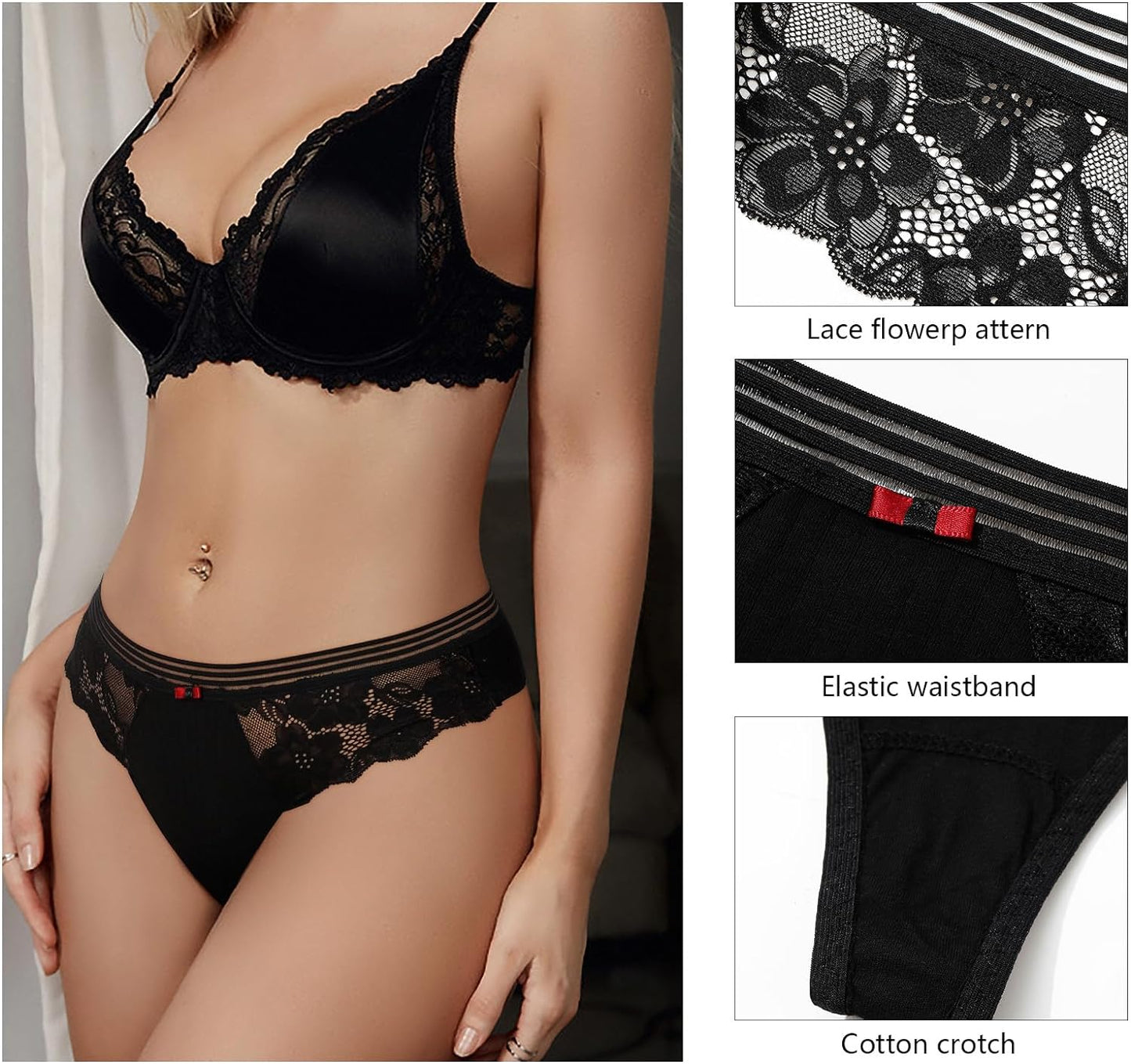 Womens Thongs Underwear Cotton Thongs Panties