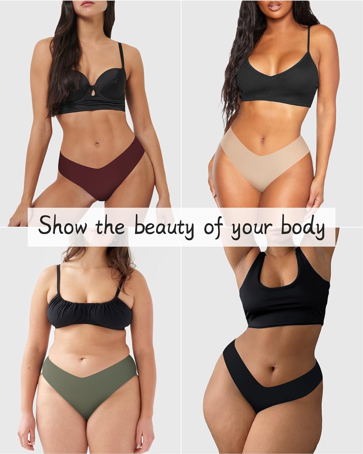 LEVAO Seamless Cheeky Underwear for Women Sexy No Show Panties