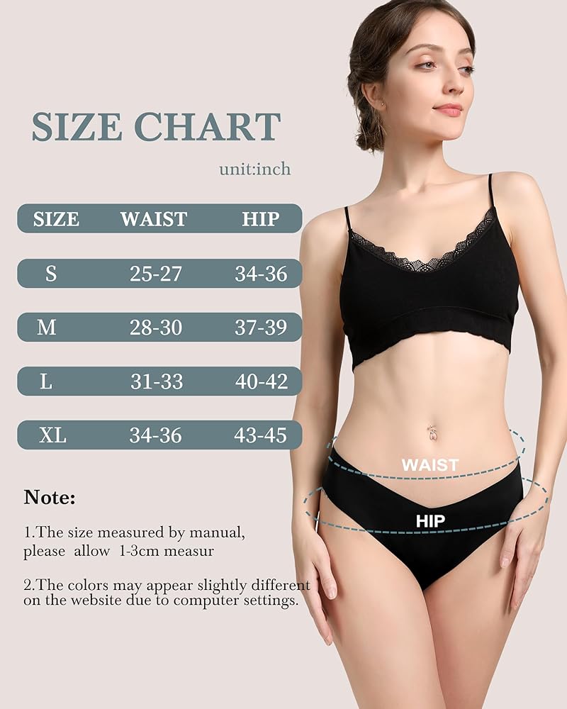 LEVAO Women Seamless Hipster Cheeky Bikini No Show Underwear Sexy Panties