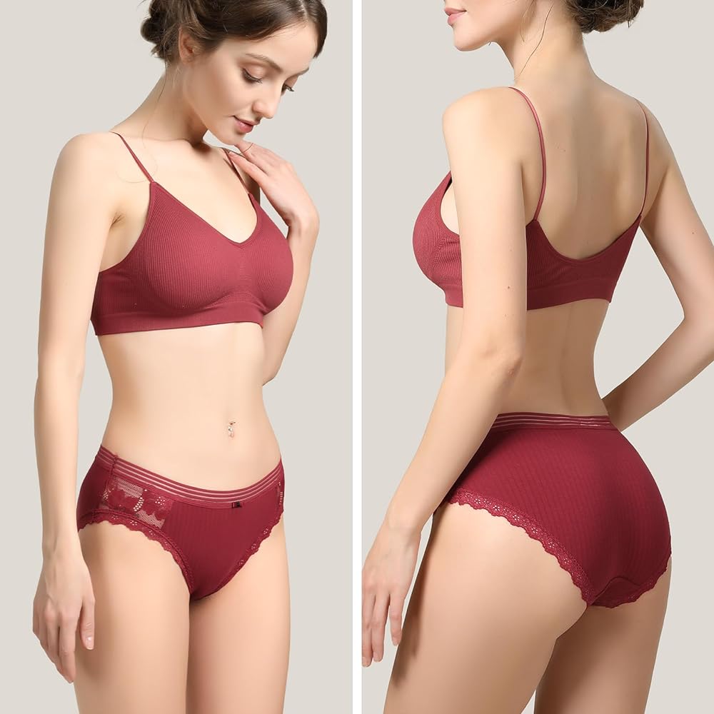 Cotton Underwear Women's Bikini Panties Breathable Hipster Stretch Full Briefs