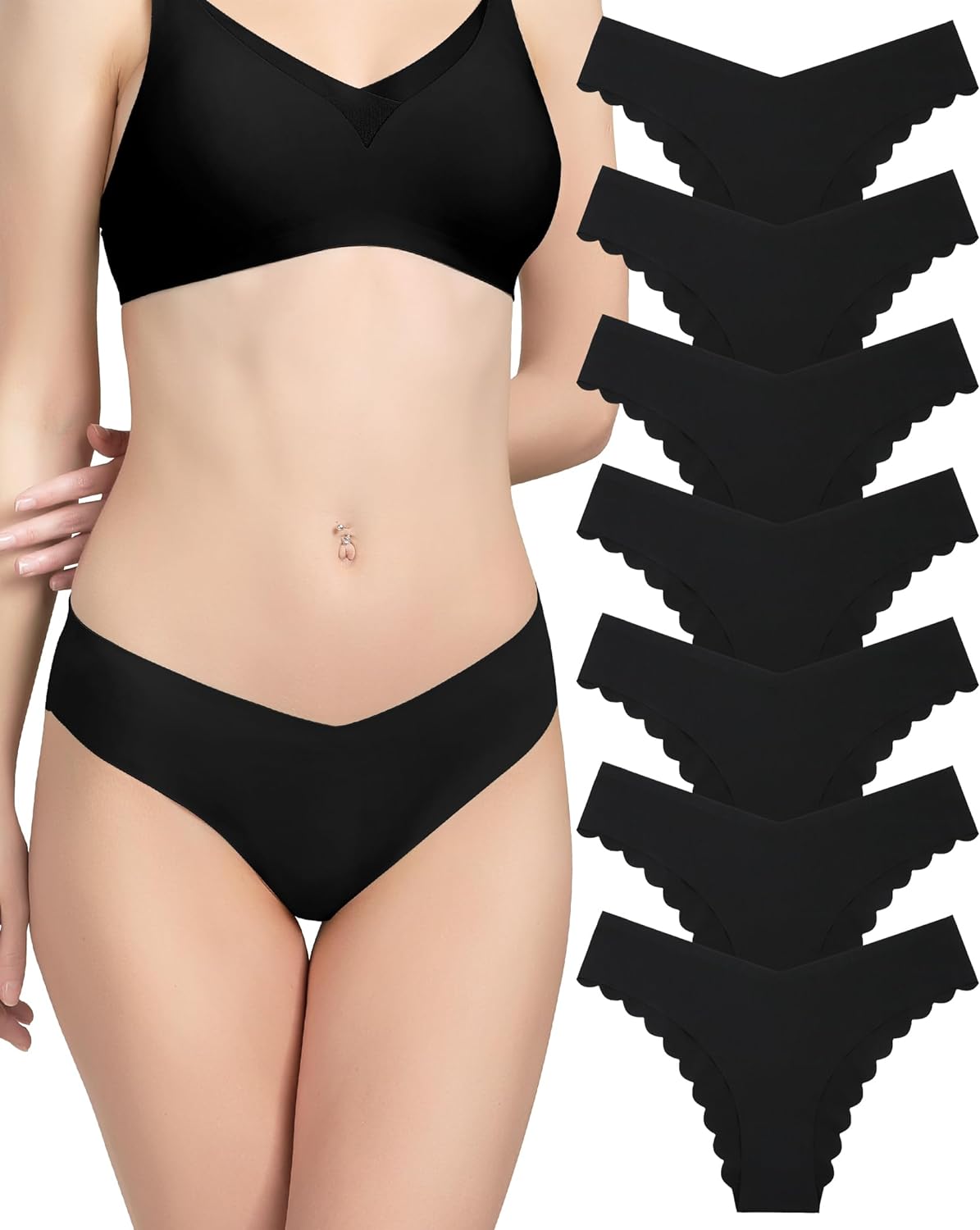 LEVAO Women Seamless Hipster Cheeky Bikini No Show Underwear Sexy Panties