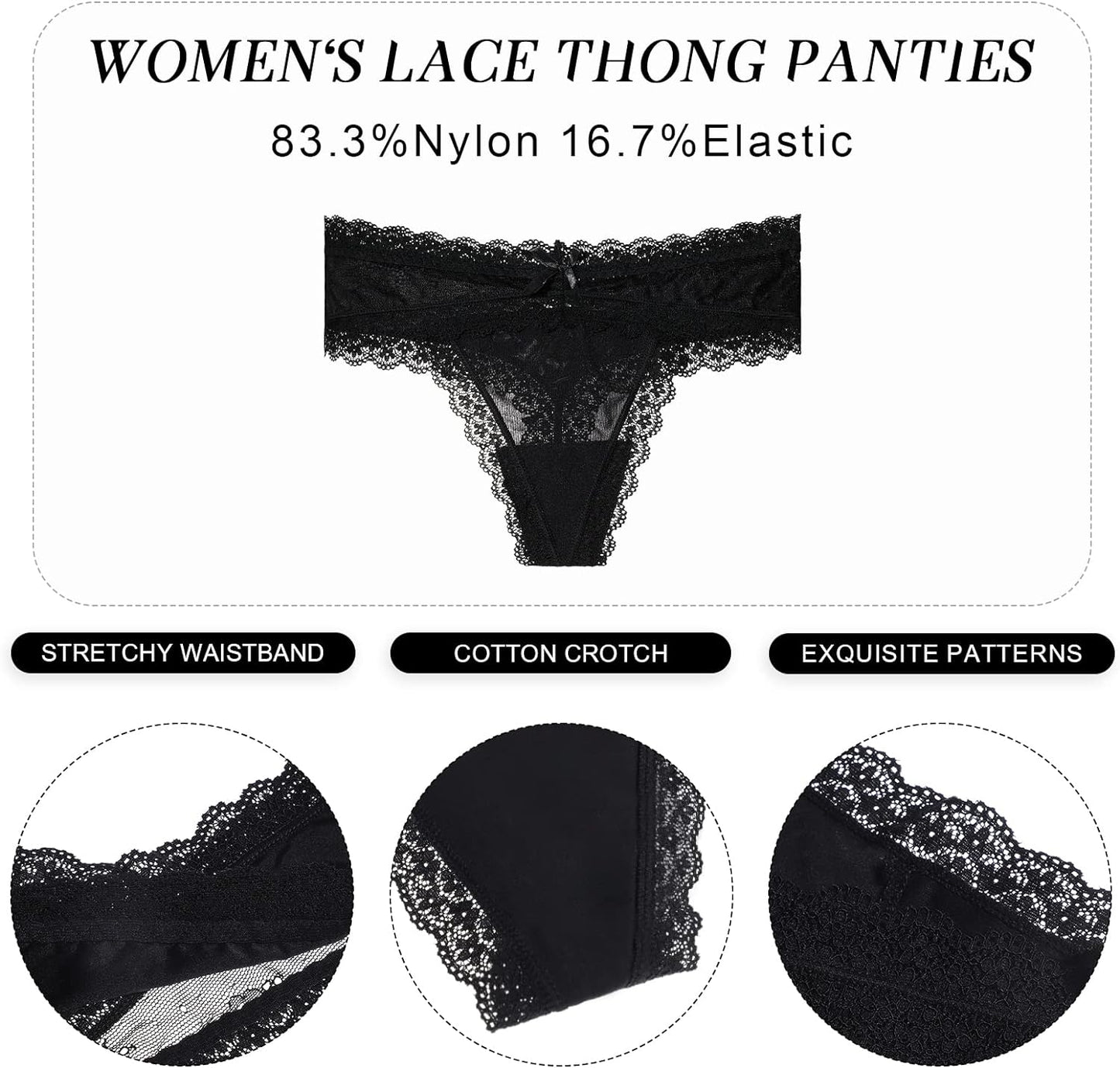 Sexy Lace Thongs Women Underwear Stretch G-string