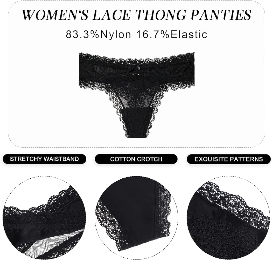 Sexy Lace Thongs Women Underwear Stretch G-string