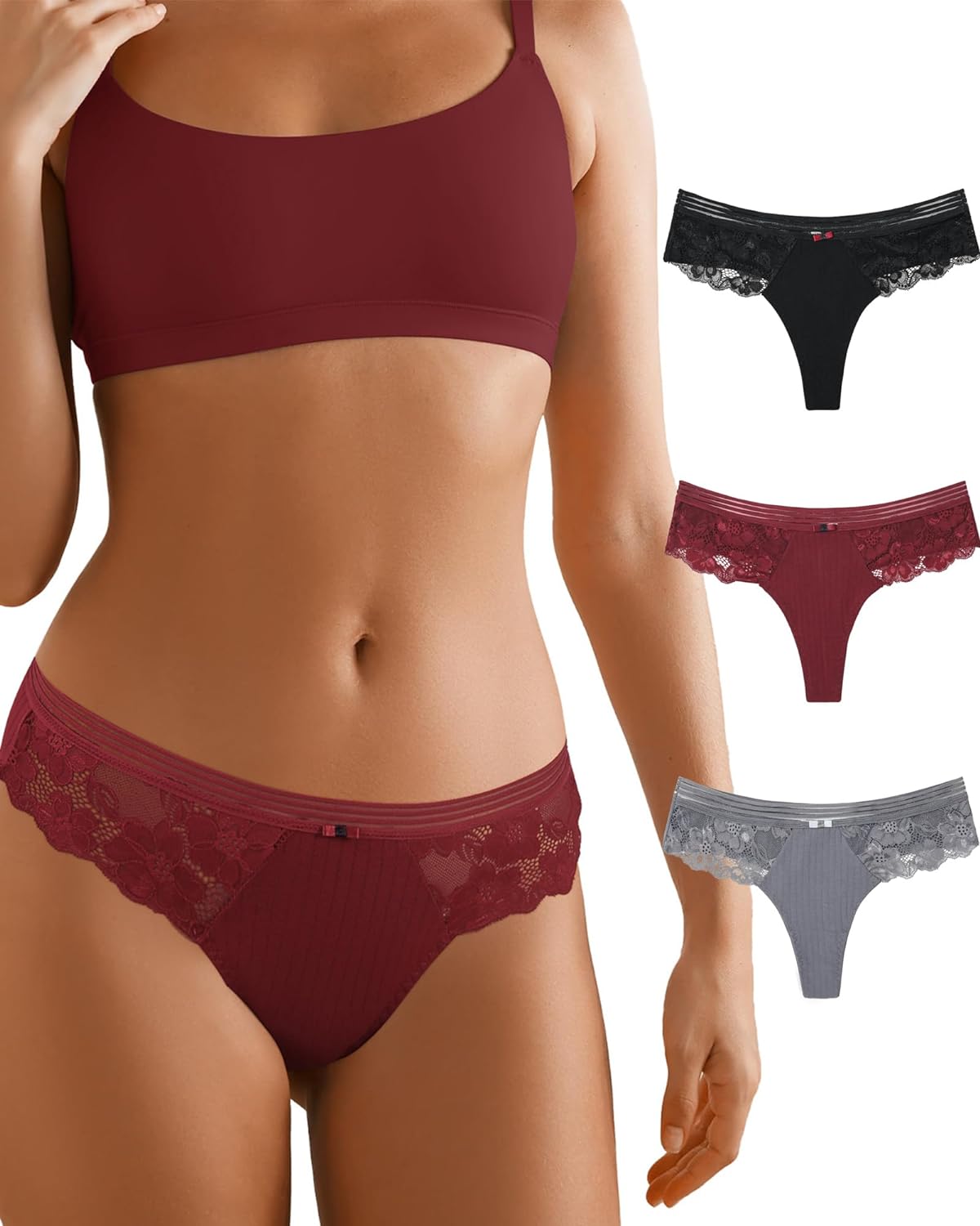 Womens Thongs Underwear Cotton Thongs Panties