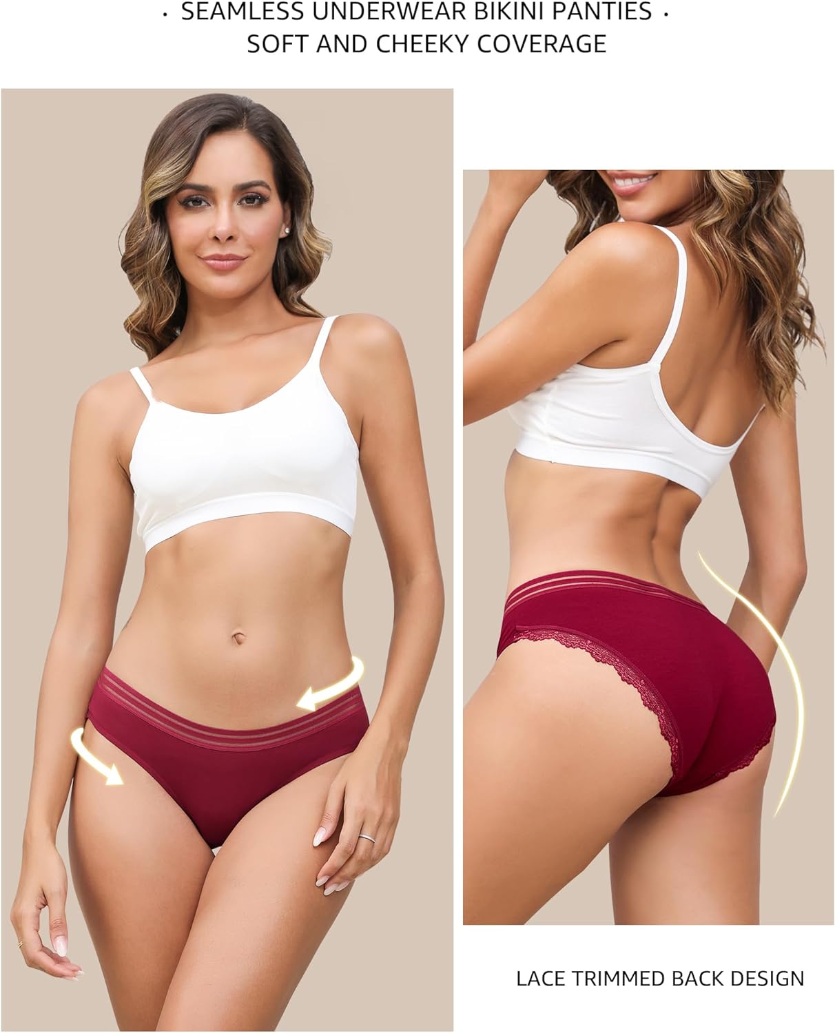 Cotton Underwear for Women Lace Soft Bikini Panties Sexy