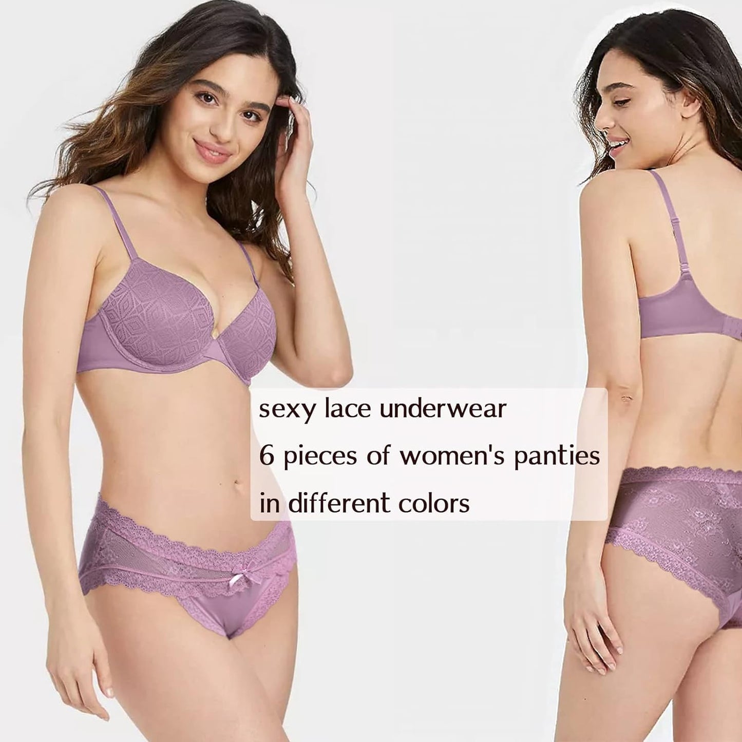 Women Lace Underwear Sexy Breathable Hipster Panties Cheeky