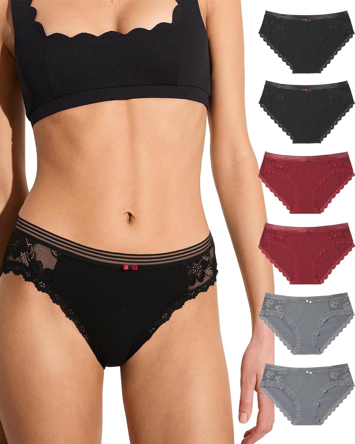Cotton Underwear Women's Bikini Panties Breathable Hipster Stretch Full Briefs