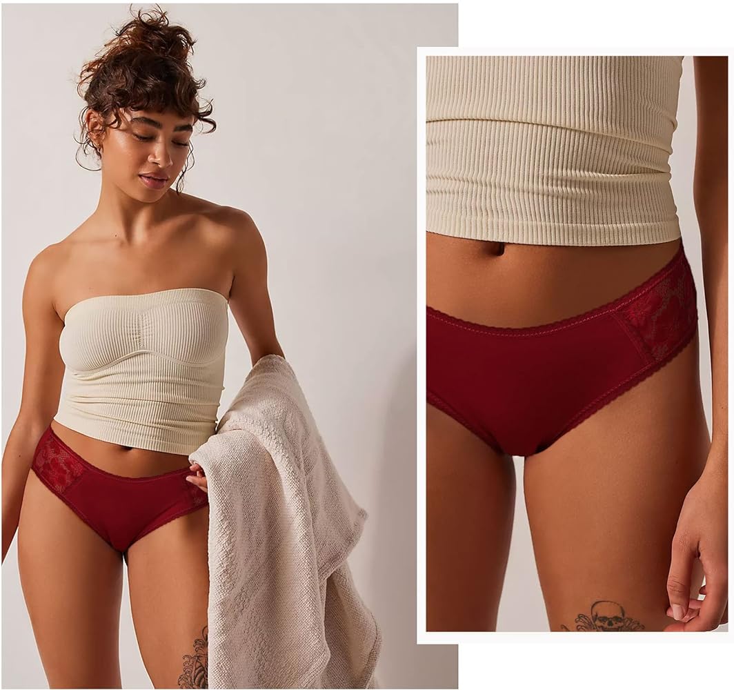 6 Pack Cotton Bikini Pantie Cheeky Underwear Half Back Coverage