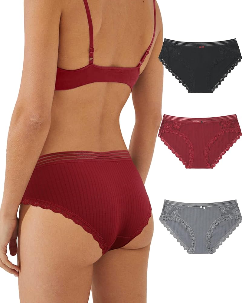 Cotton Underwear Women's Bikini Panties Breathable Hipster Stretch Full Briefs