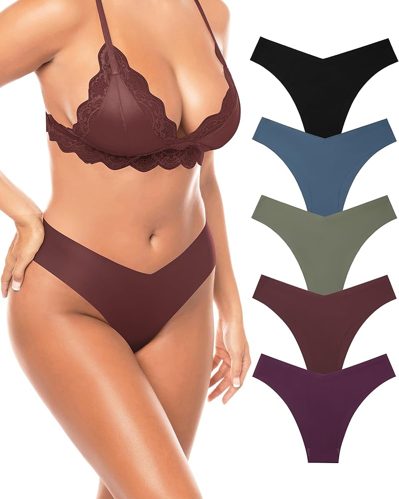 LEVAO Seamless Cheeky Underwear for Women Sexy No Show Panties