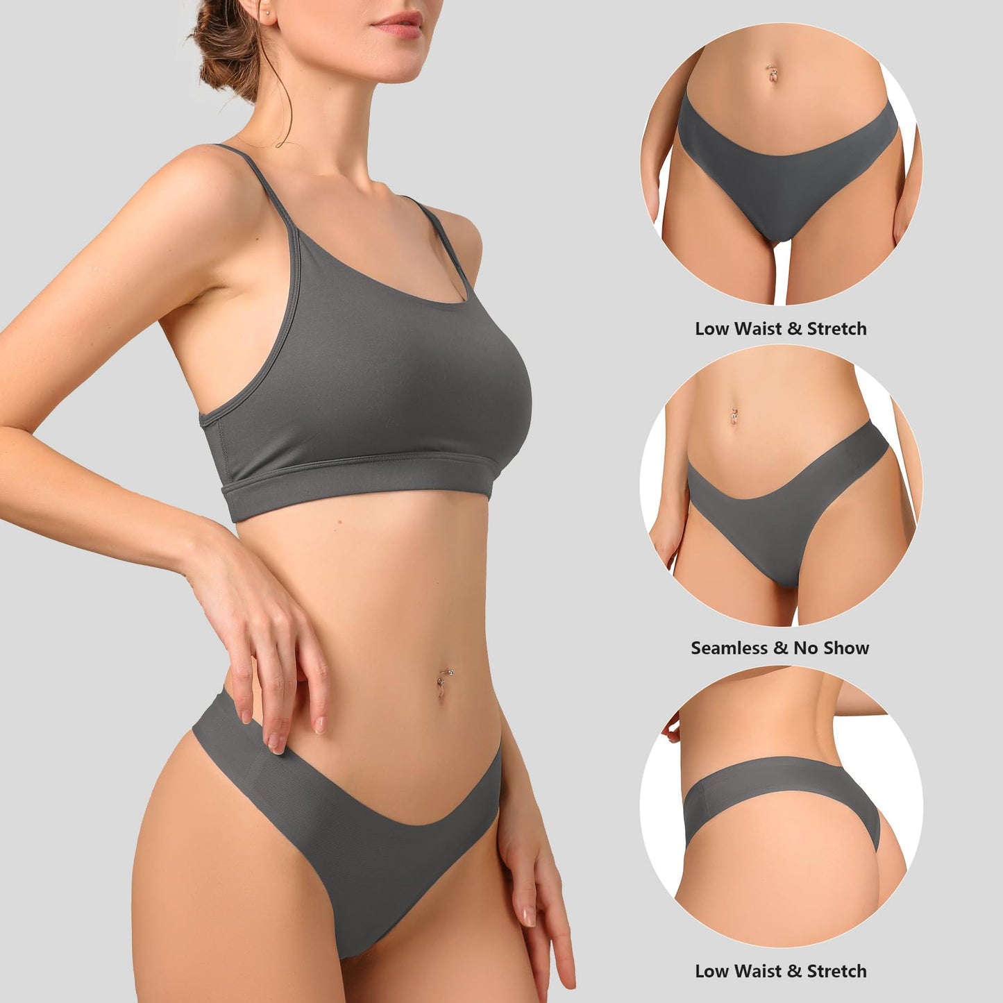 Seamless Thongs Stretch Low Rise G-String Sexy Underwear