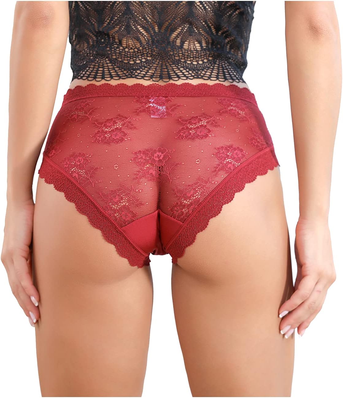 Women Lace Underwear Sexy Breathable Hipster Panties Cheeky