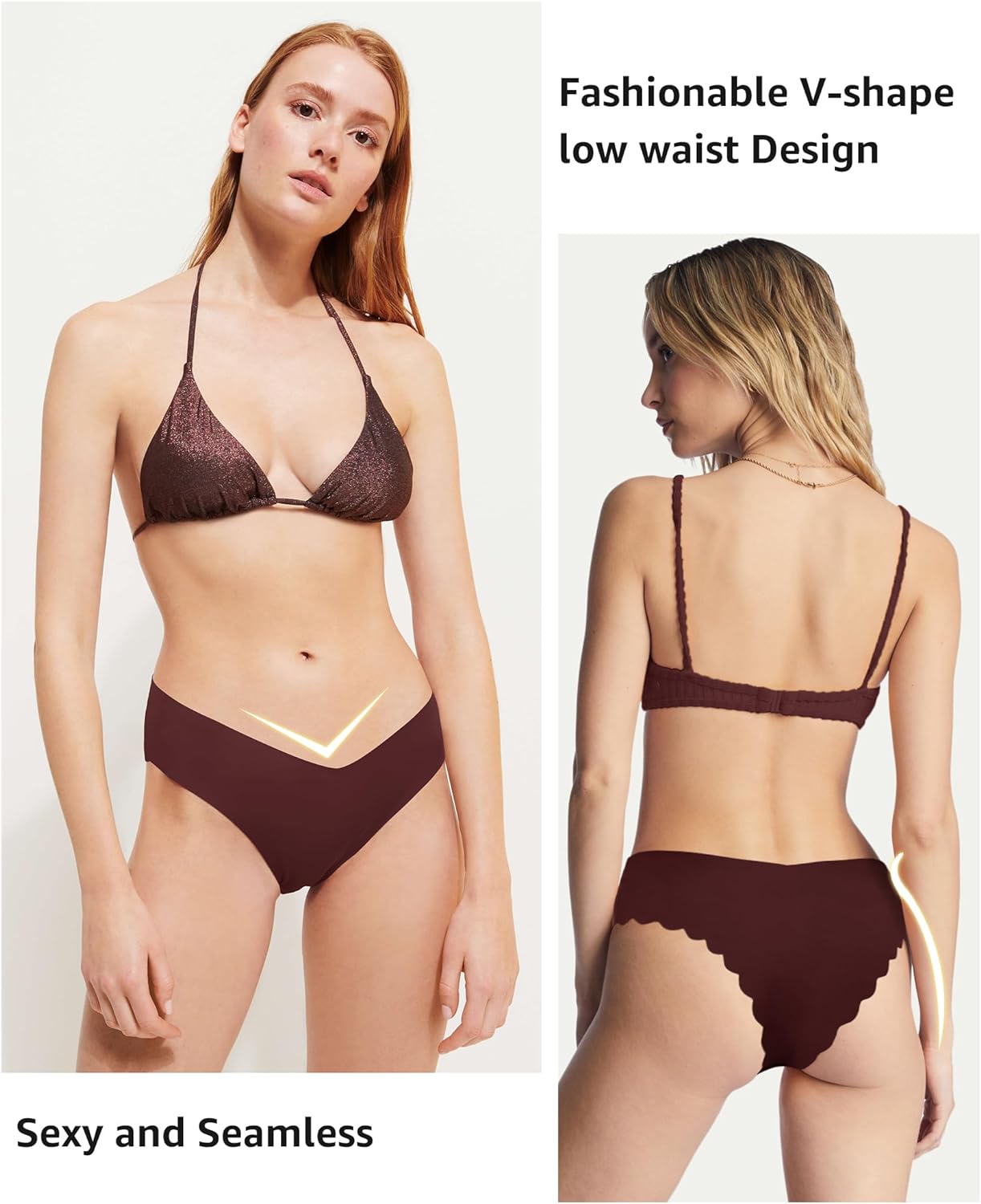 LEVAO Women Seamless Hipster Cheeky Bikini No Show Underwear Sexy Panties