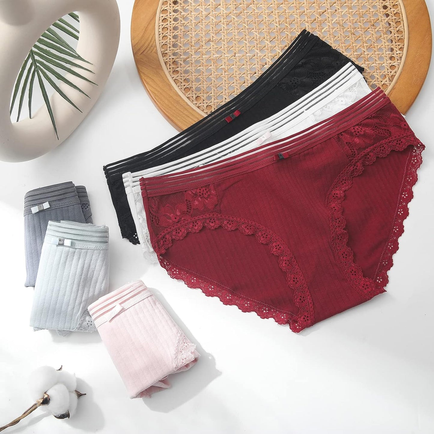 Cotton Underwear Women's Bikini Panties Breathable Hipster Stretch Full Briefs
