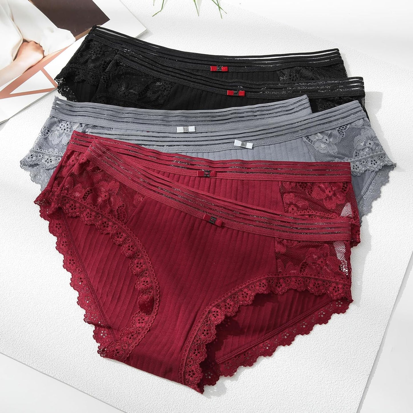 Cotton Underwear Women's Bikini Panties Breathable Hipster Stretch Full Briefs