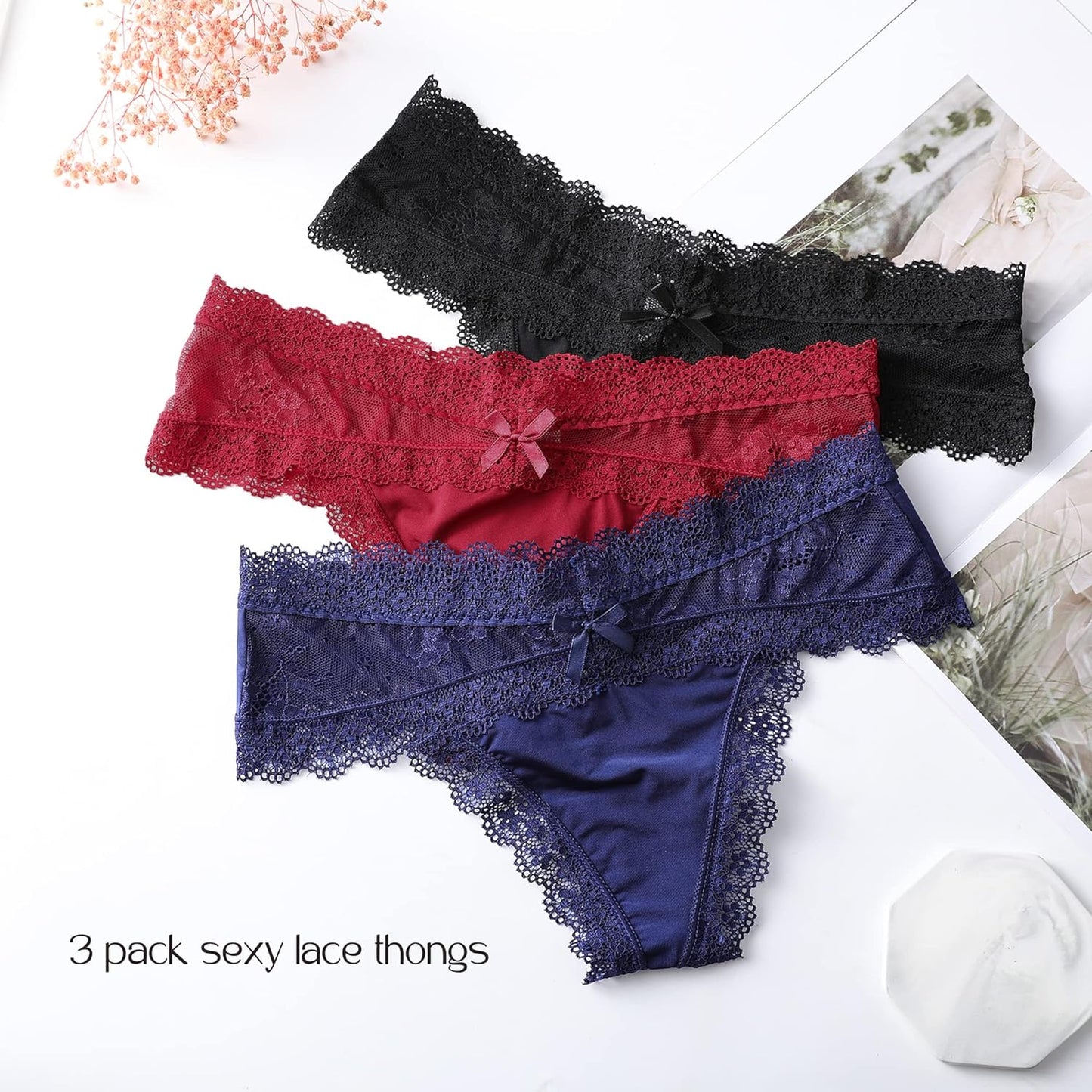 Sexy Lace Thongs Women Underwear Stretch G-string