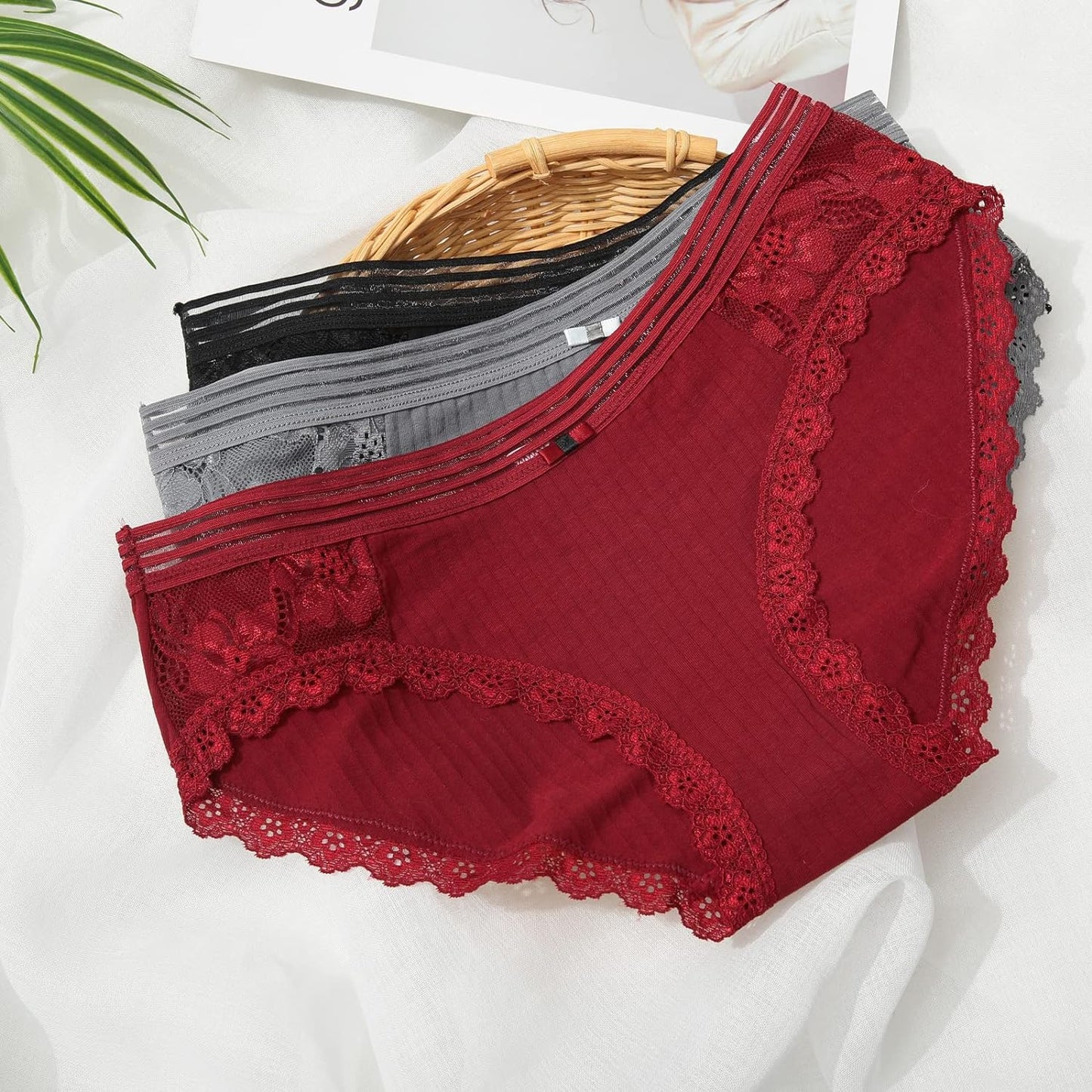 Cotton Underwear Women's Bikini Panties Breathable Hipster Stretch Full Briefs