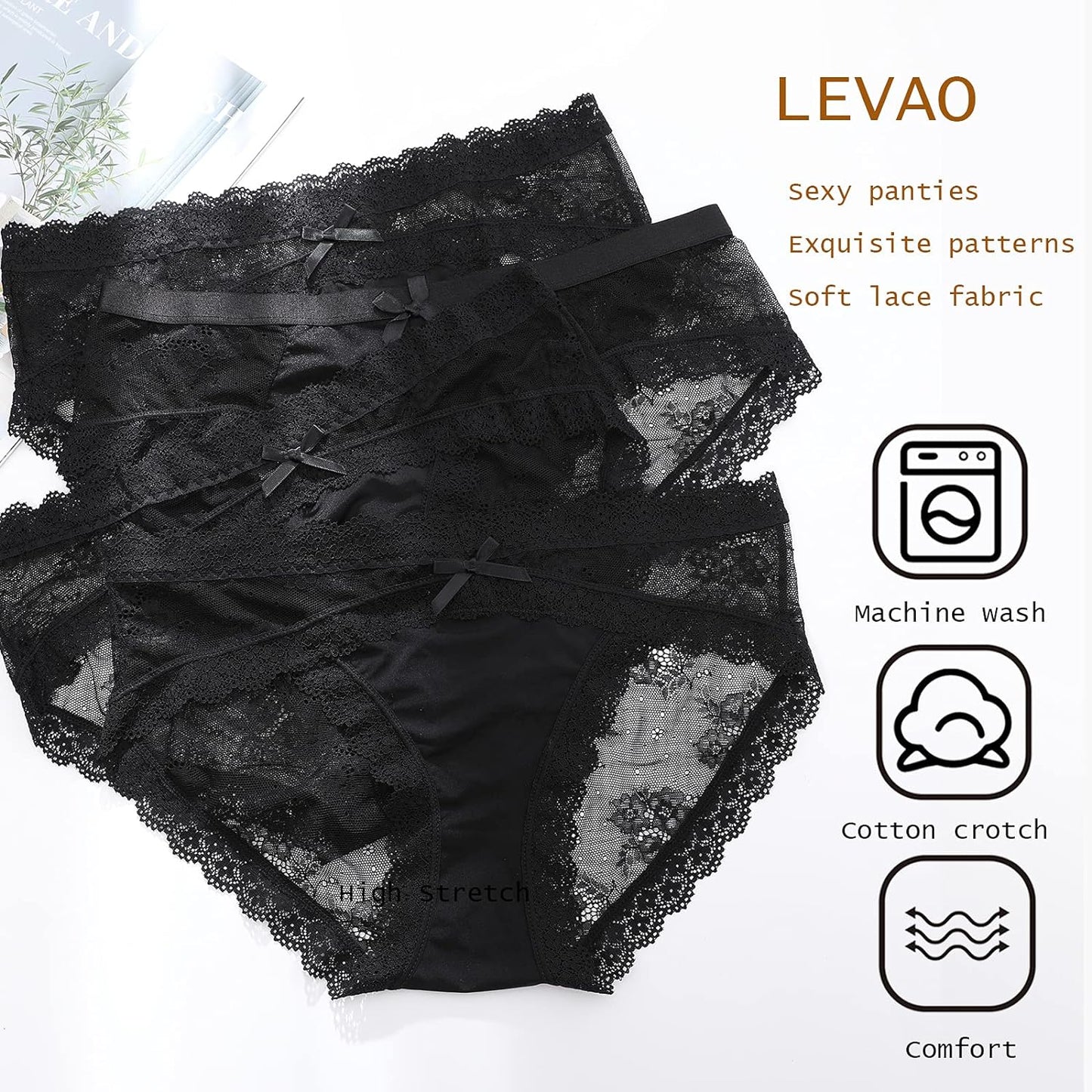 Women Lace Underwear Sexy Breathable Hipster Panties Cheeky
