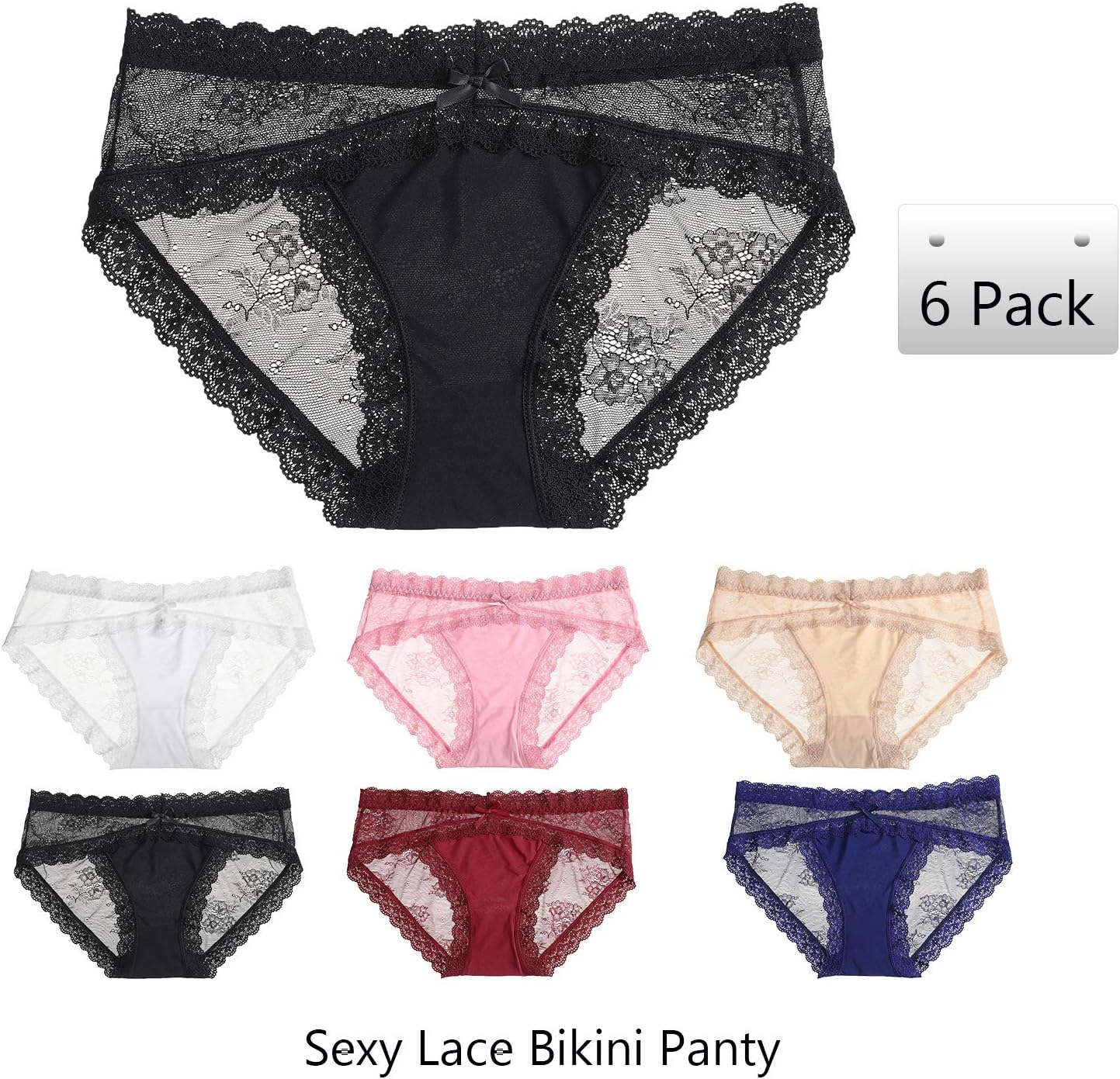 Women Lace Underwear Sexy Breathable Hipster Panties Cheeky