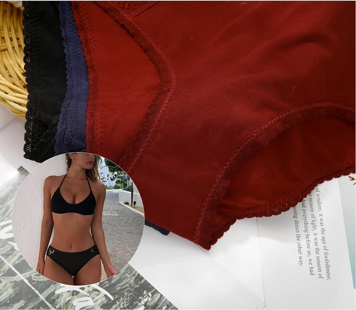 6 Pack Cotton Bikini Pantie Cheeky Underwear Half Back Coverage