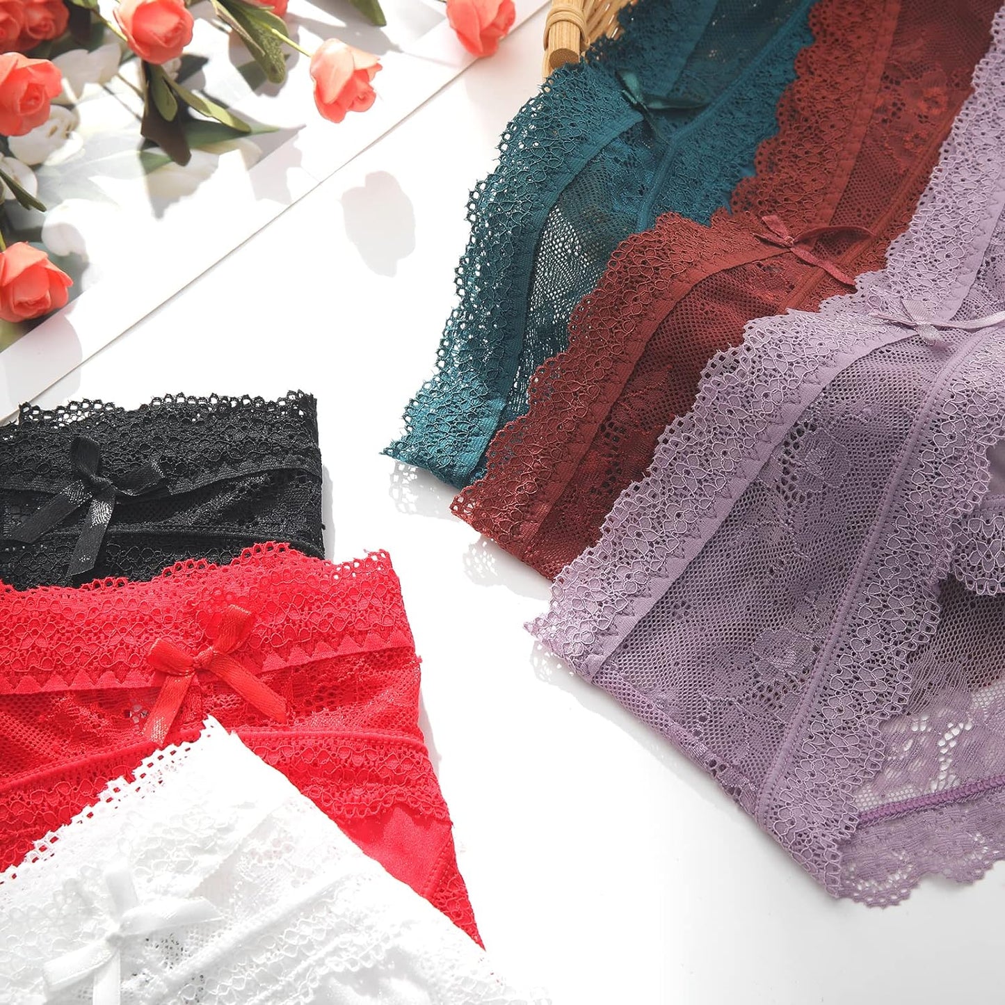 Women Lace Underwear Sexy Breathable Hipster Panties Cheeky