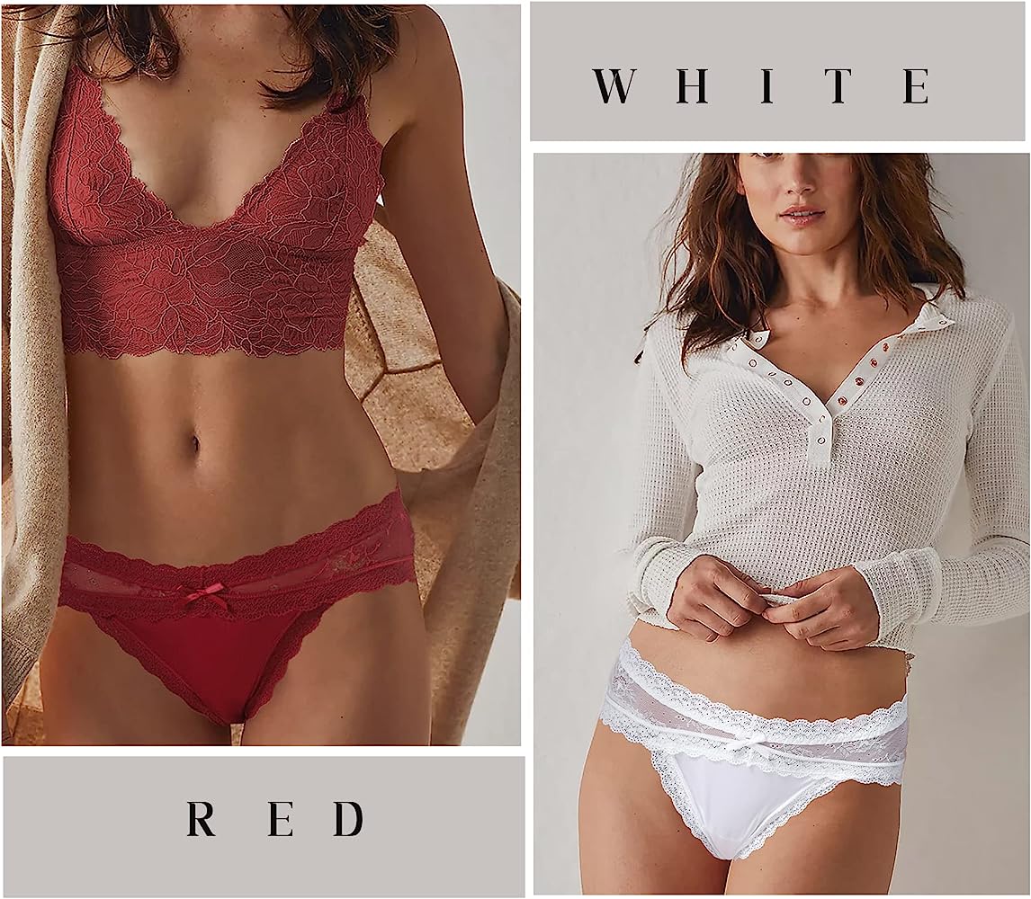 Women Lace Underwear Sexy Breathable Hipster Panties Cheeky