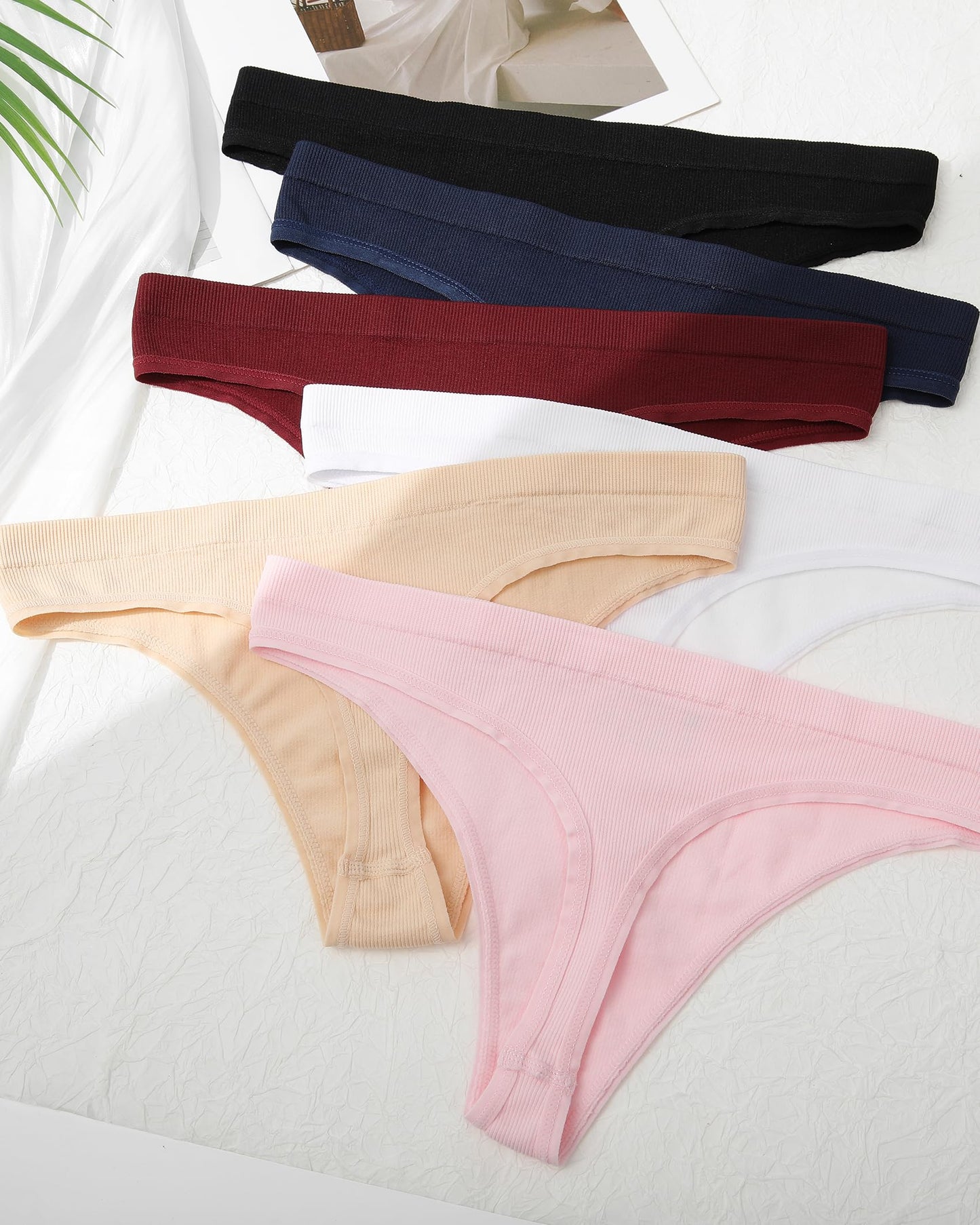 Seamless Thongs for Women No Show Thong Panties Stretch Soft T-Back