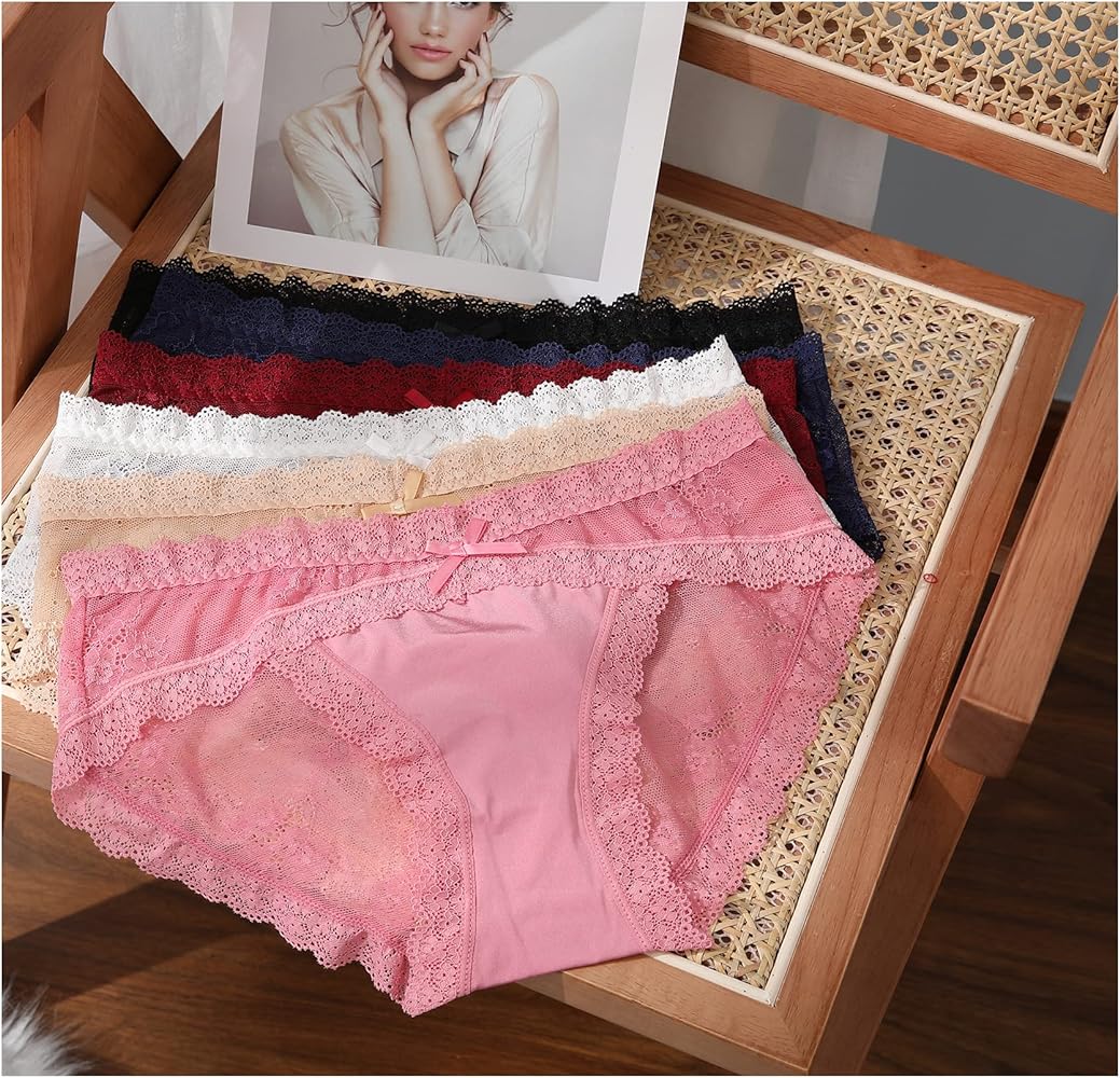 Women Lace Underwear Sexy Breathable Hipster Panties Cheeky