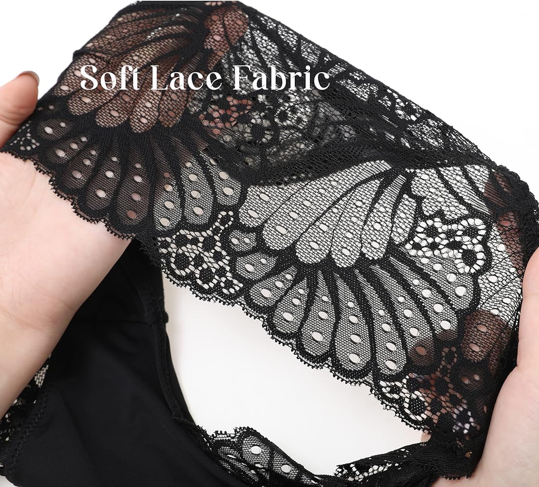 Cheeky Underwear for Women, Soft Stretch Briefs Low Rise Lace Bikini Panties