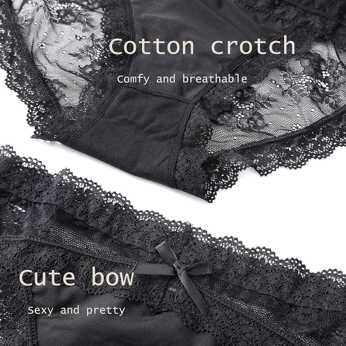 Women Lace Underwear Sexy Breathable Hipster Panties Cheeky