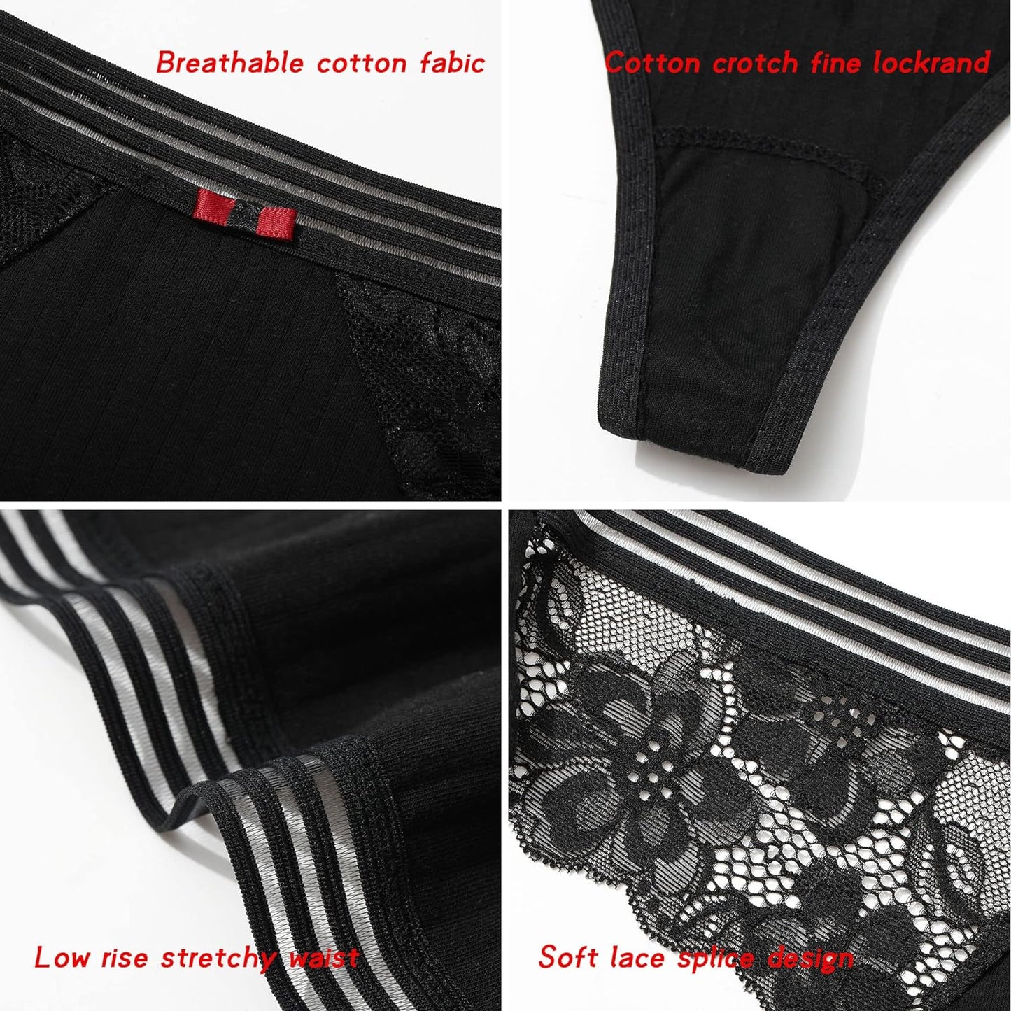 Womens Thongs Underwear Cotton Thongs Panties