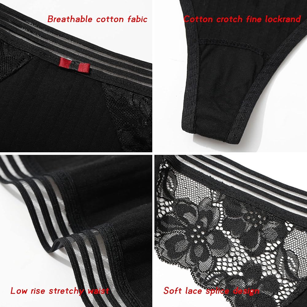 Womens Thongs Underwear Cotton Thongs Panties
