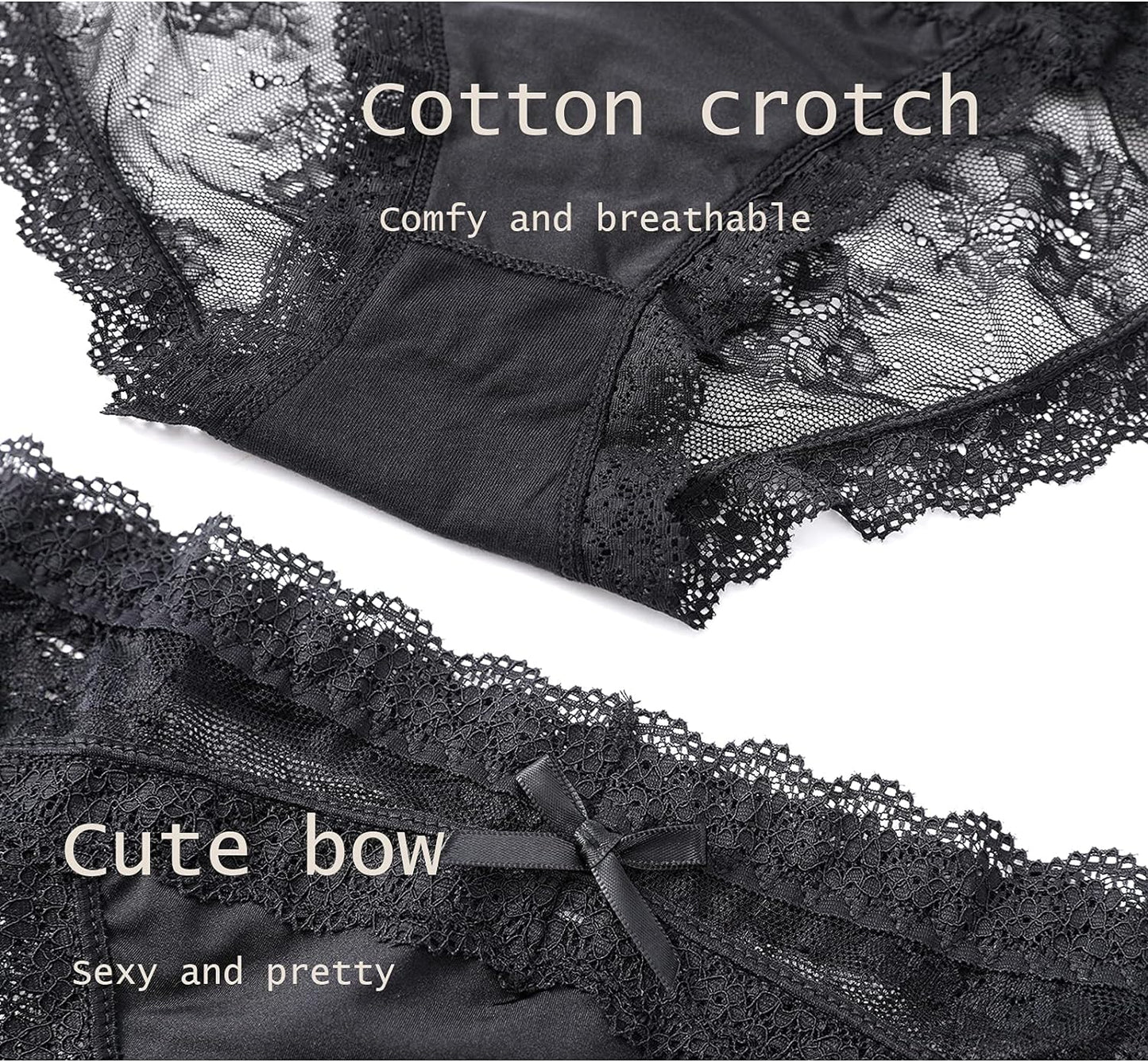 Women Lace Underwear Sexy Breathable Hipster Panties Cheeky