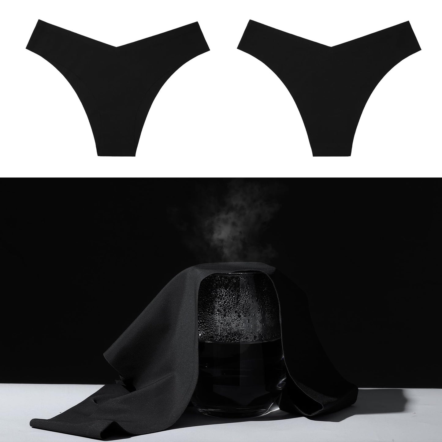 LEVAO Seamless Underwear for Women No Show Cheeky Bikini Panties Stretch V Cut Panty S-XL (Regular & Plus Size)